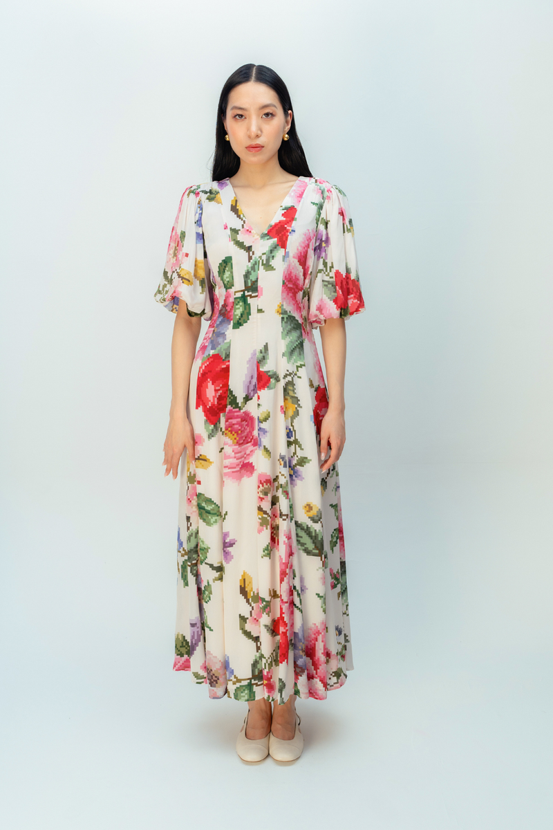 WILLOWMIST DRESS crepe dress by Ode to Odd in multi for women in Singapore
