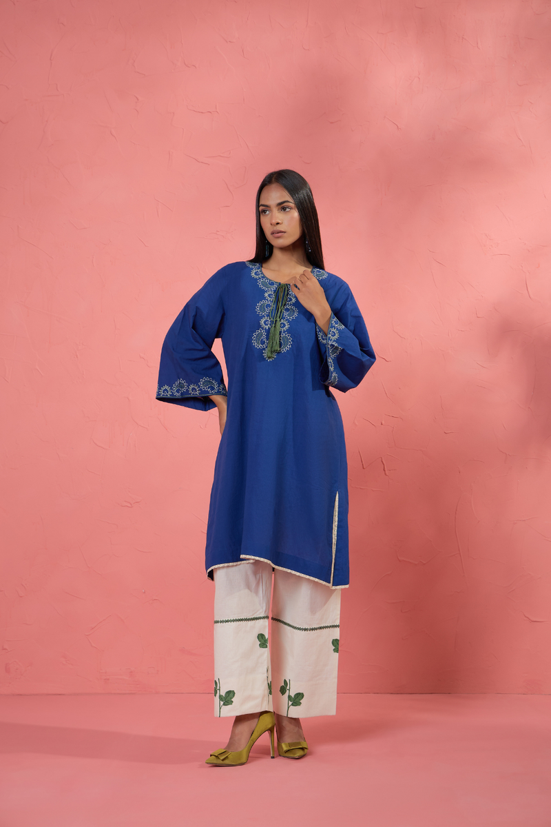 Fi Rose Set 2 cotton cambric light kurta set by AAVIDI in multicolor for women in Singapore