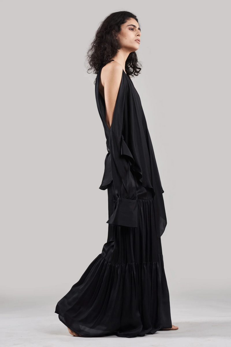 Pakhi Flared Pants with Versatile Top silk Buy Pakhi Flared Pants with Versatile Top from C&W | Tops And Shirts for Women by Ituvana in black color for women in Singapore