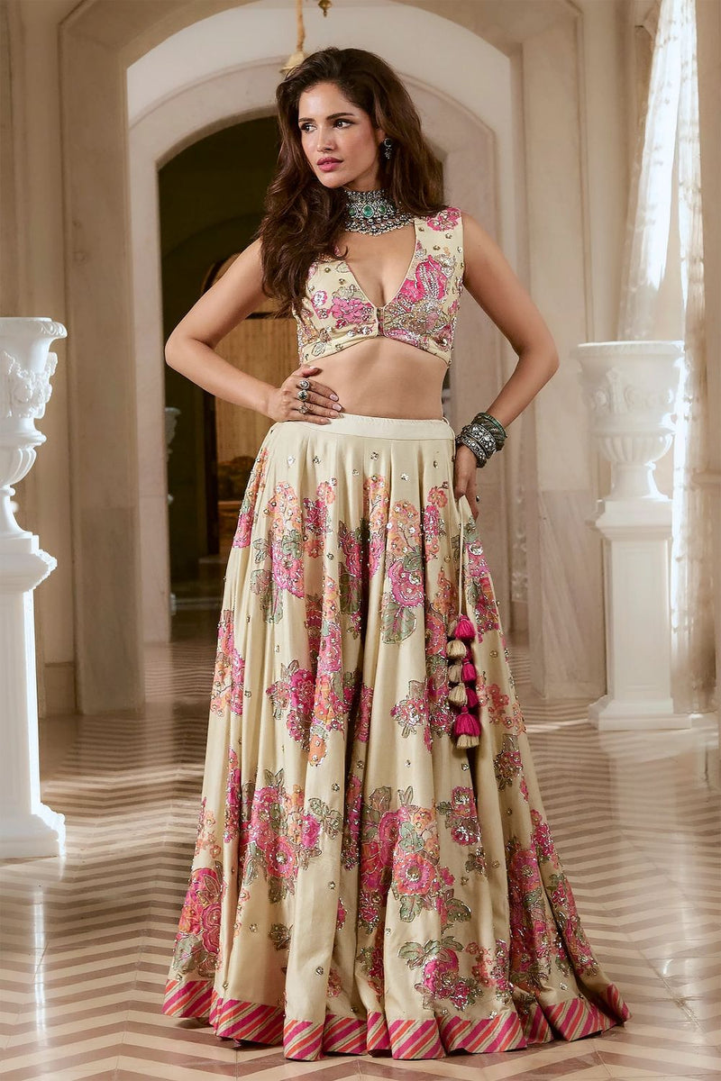 PH-2761 CORINNA LEHENGA SET by Paulmi & Harsh for women in Singapore