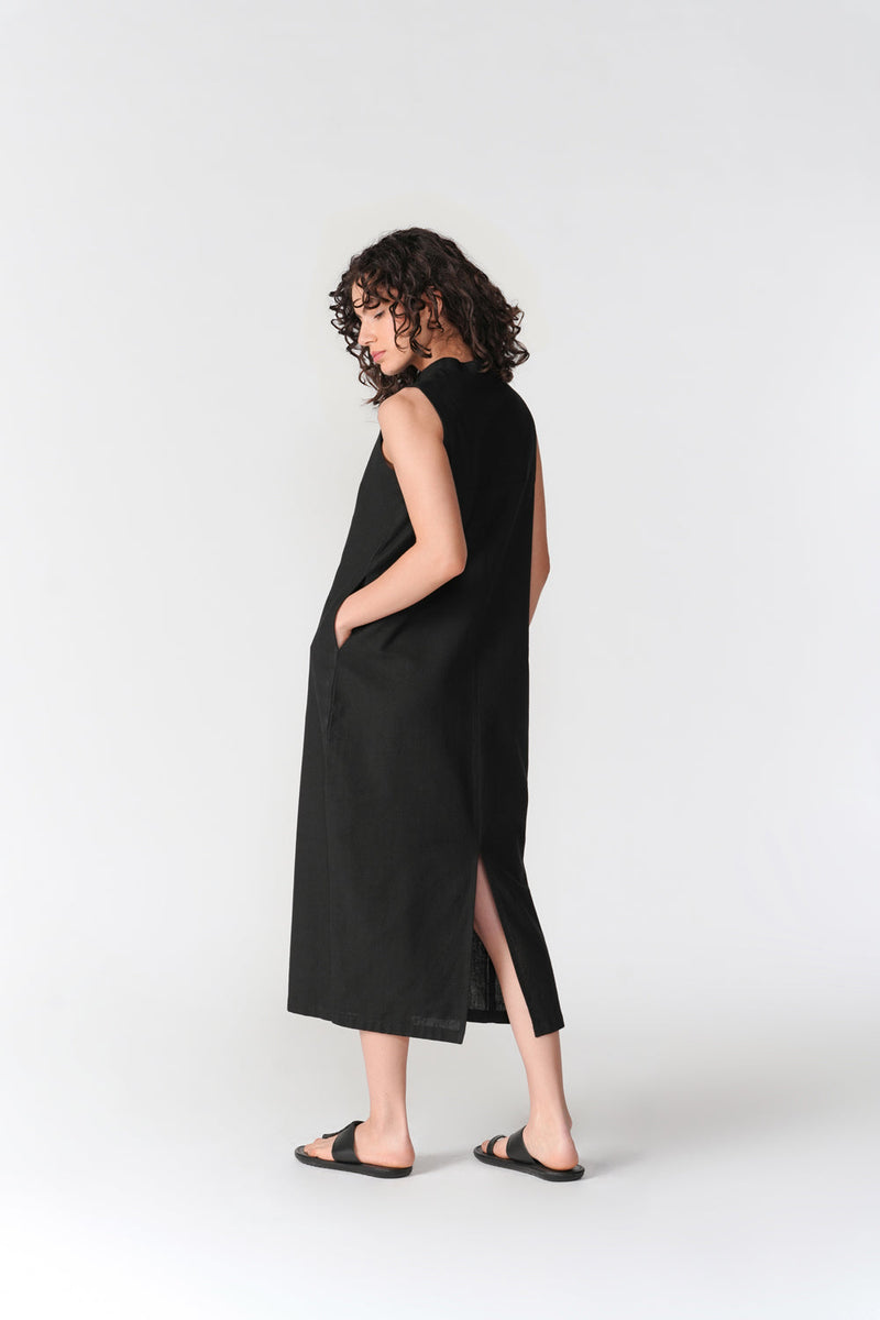 Sleeveless Cocoon Dress dress by Turn Black in black for women in Singapore