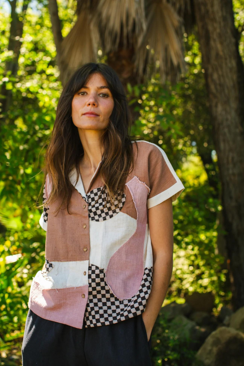Boro-boro Shirt-MultiColor 100% cotton by World of Crow in multi color for women in Singapore
