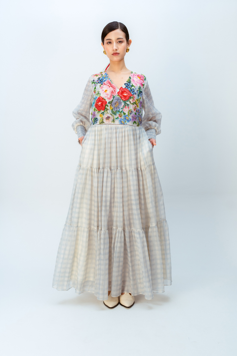 BLOOMING DRESS mul dress by Ode to Odd in blue for women in Singapore
