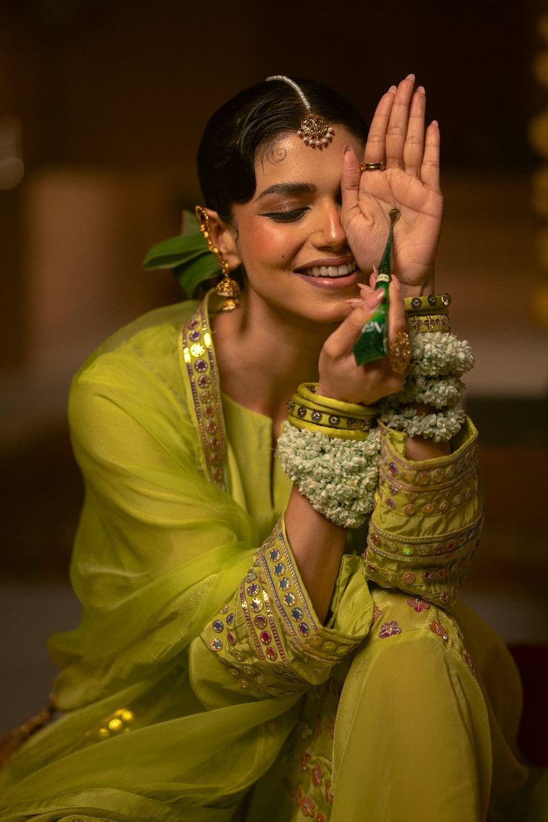 Veere Salwar Kameez Dupatta Set- Sublime Neon