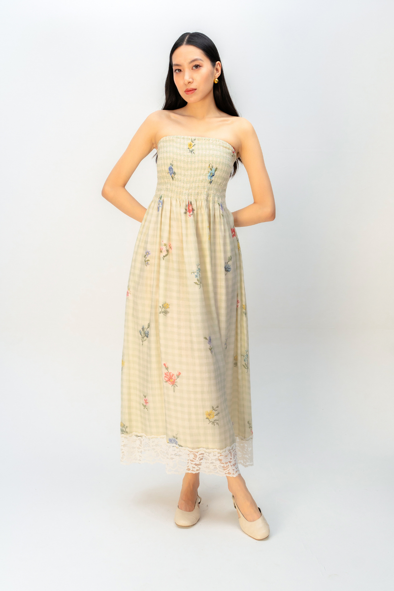 MEADOW DRESS mul dress by Ode to Odd in green for women in Singapore