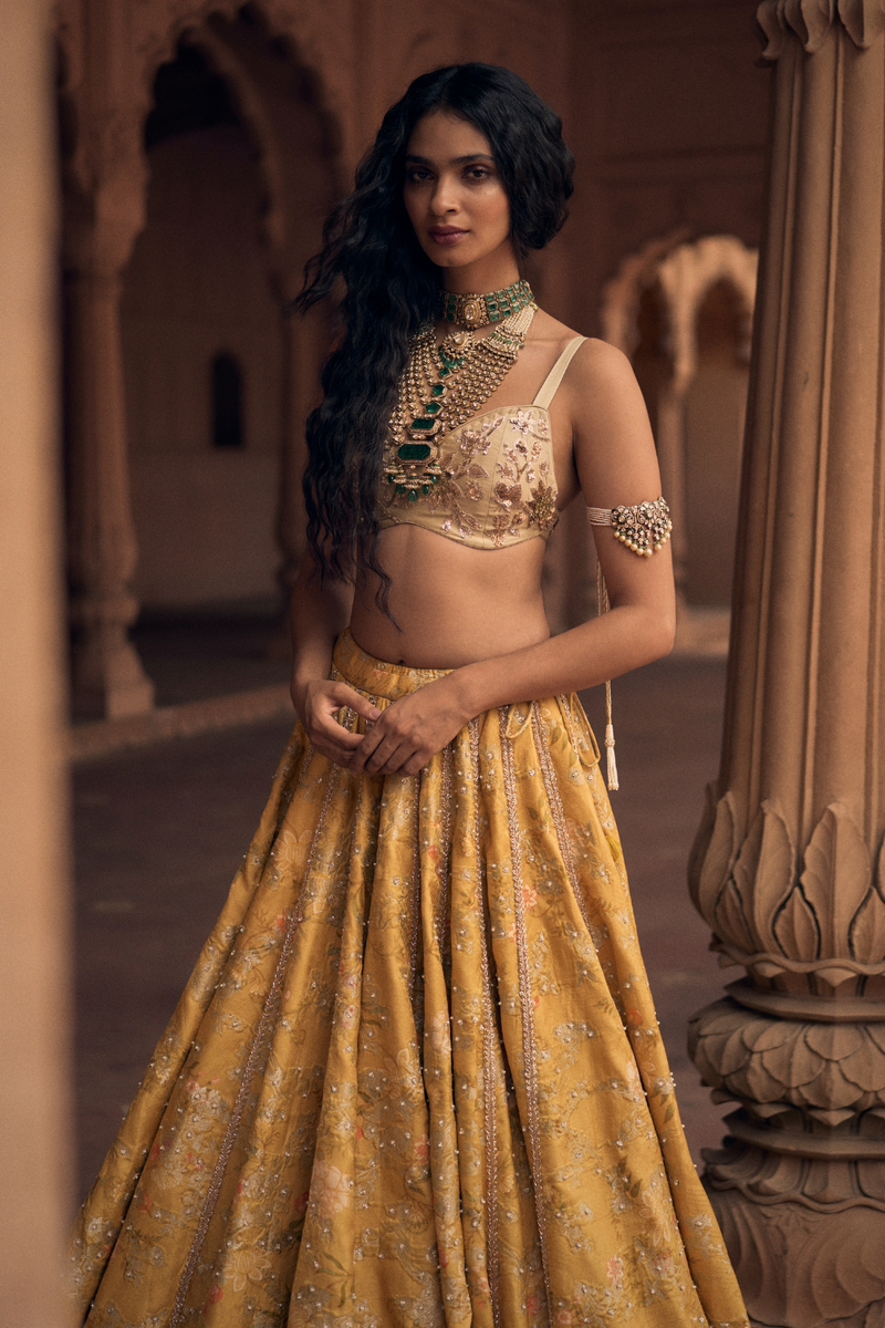 PH-2465 
Lehenga 
Blouse 
Dupatta Set by Paulmi & Harsh for women in Singapore