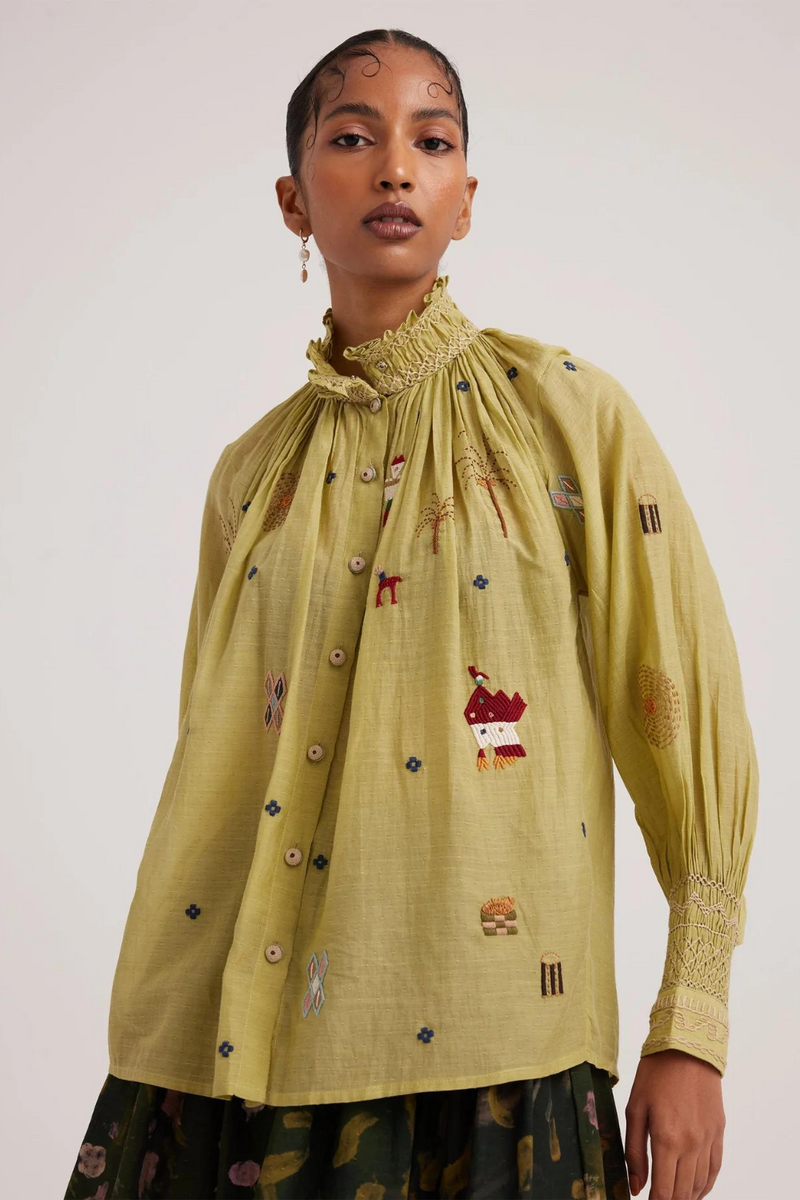 Farmer Top-Folk Green cotton by CORD for women in Singapore