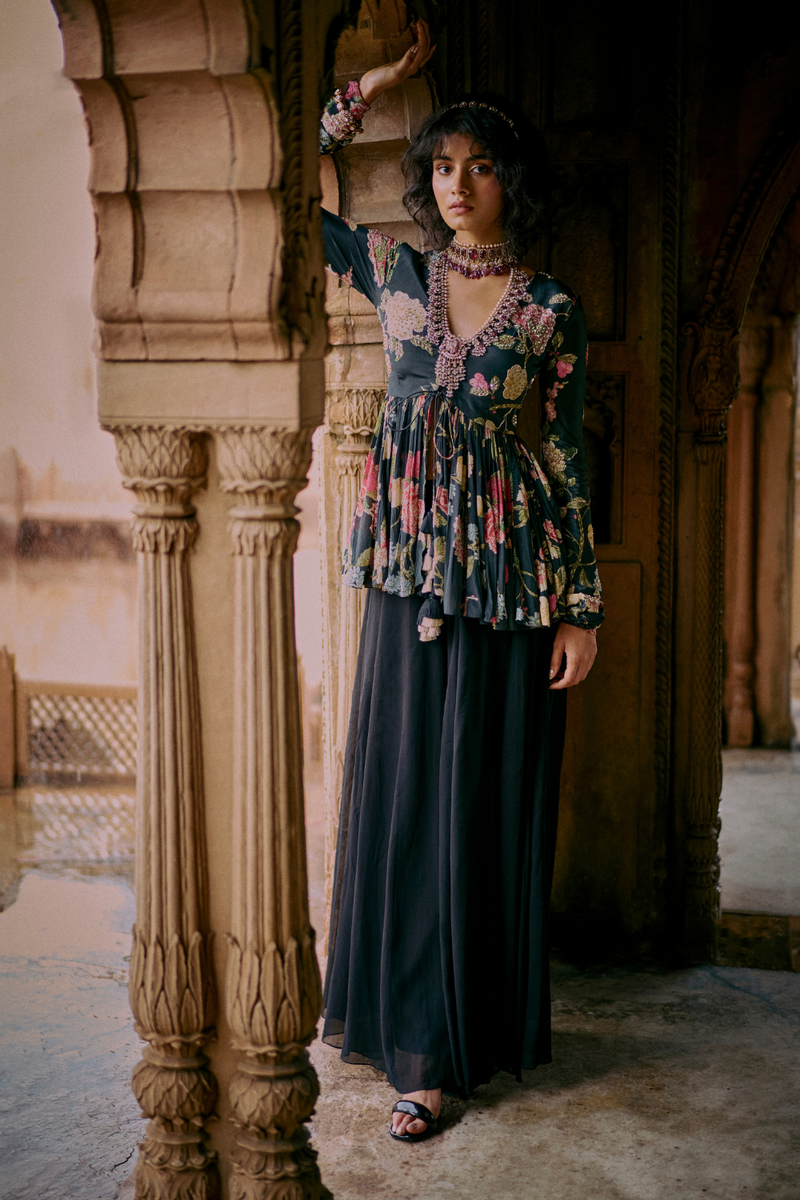 PH-2495 
Peplum 
Plazzoo Set by Paulmi & Harsh for women in Singapore