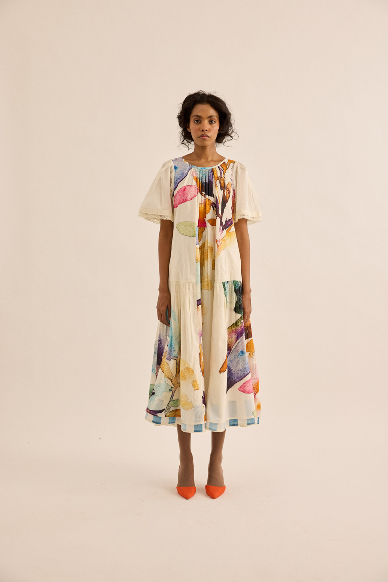 Petaline Dress mul dress by Khara Kapas in multicolor for women in Singapore