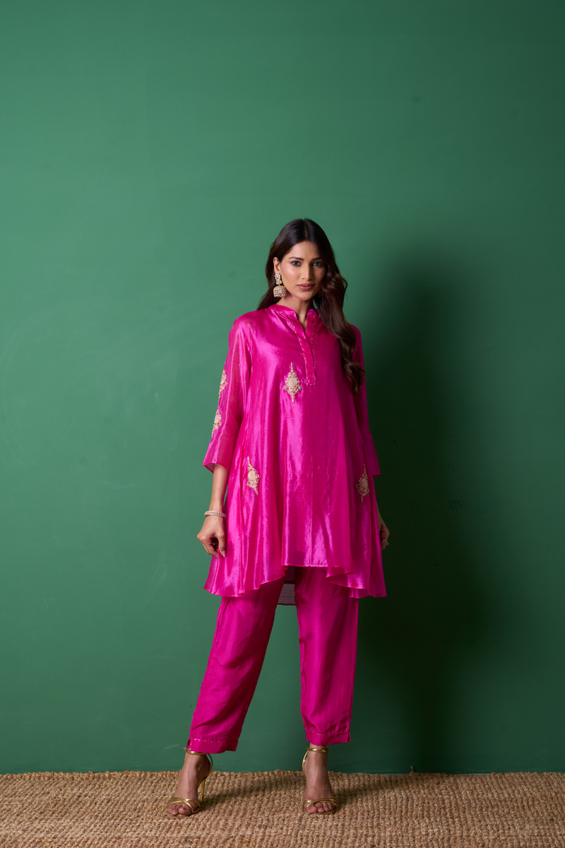 Paradise Kurta Set - Pink