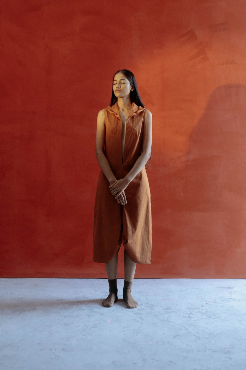 EKAM HOOD DRESS organza Buy EKAM HOOD DRESS from C&W | Dresses for Women by Ituvana in rust color for women in Singapore