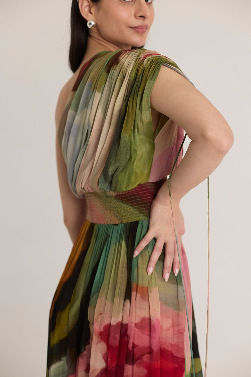 TILLY ONE SHOULDER DRESS mul by Yam in multi color for women in Singapore