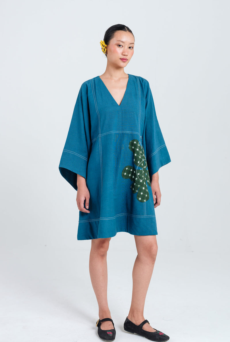 Ether Shift Dress kala cotton dress by JodiLife in blue for women in Singapore