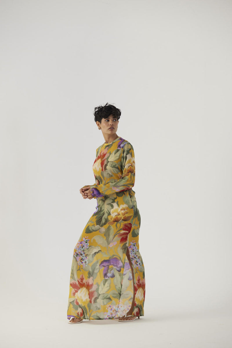 ALLORA YELLOW LEI LANI DRESS Dress,Skirts by Yam in yellow color for women in Singapore