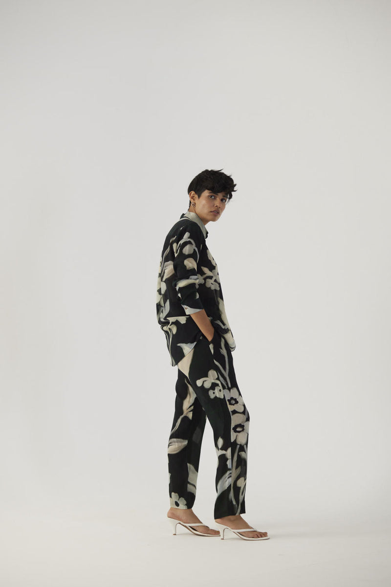 CHICORY BLACK CREPE COORD SET Co-ord Sets by Yam in black color for women in Singapore