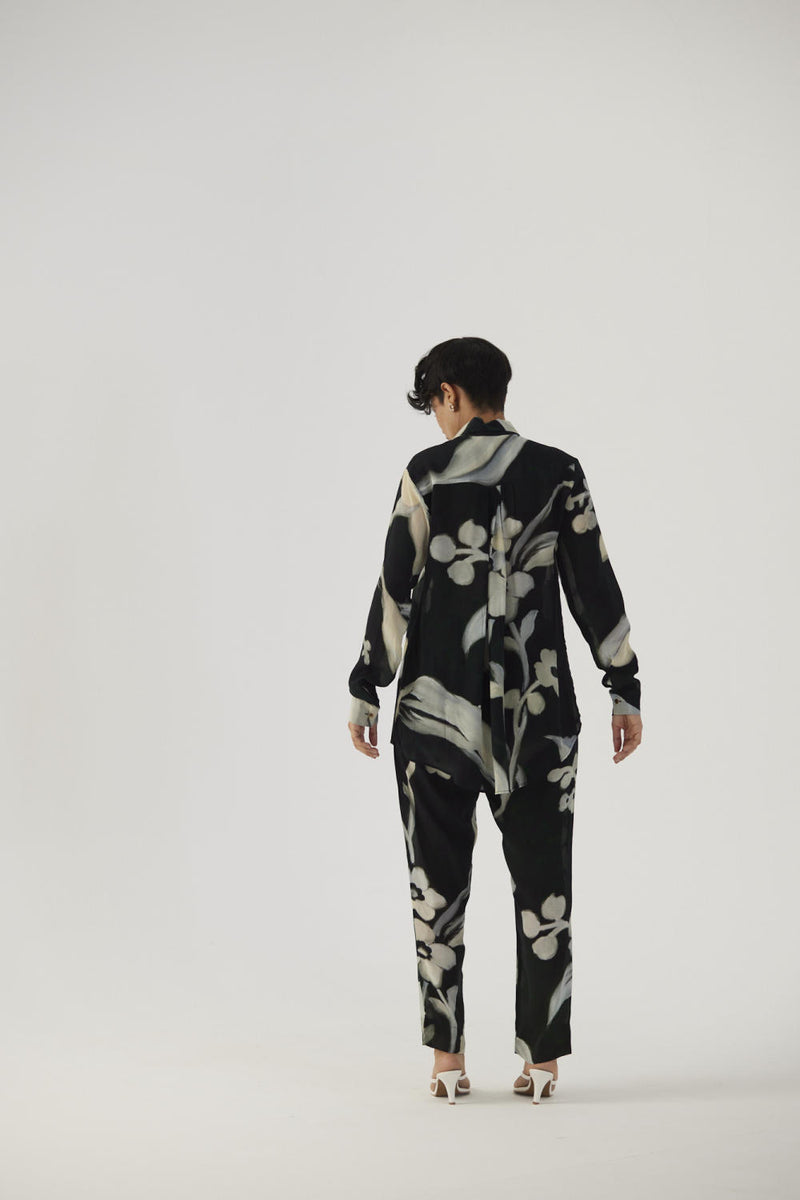 CHICORY BLACK CREPE COORD SET Co-ord Sets by Yam in black color for women in Singapore