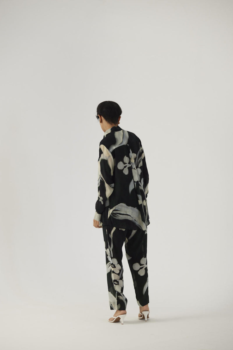 CHICORY BLACK CREPE COORD SET Co-ord Sets by Yam in black color for women in Singapore