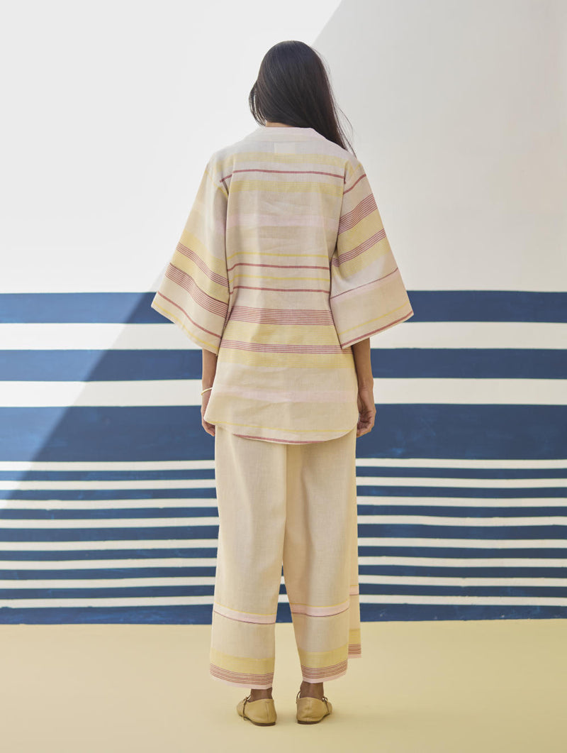Kira Check Linen Co-ord Set
- Sand linen by Manan in natural color for women in Singapore