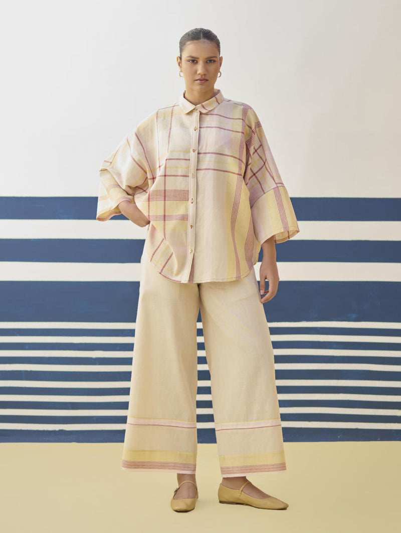 Cara Check Linen Co-ord Set
- Sand linen by Manan in natural color for women in Singapore