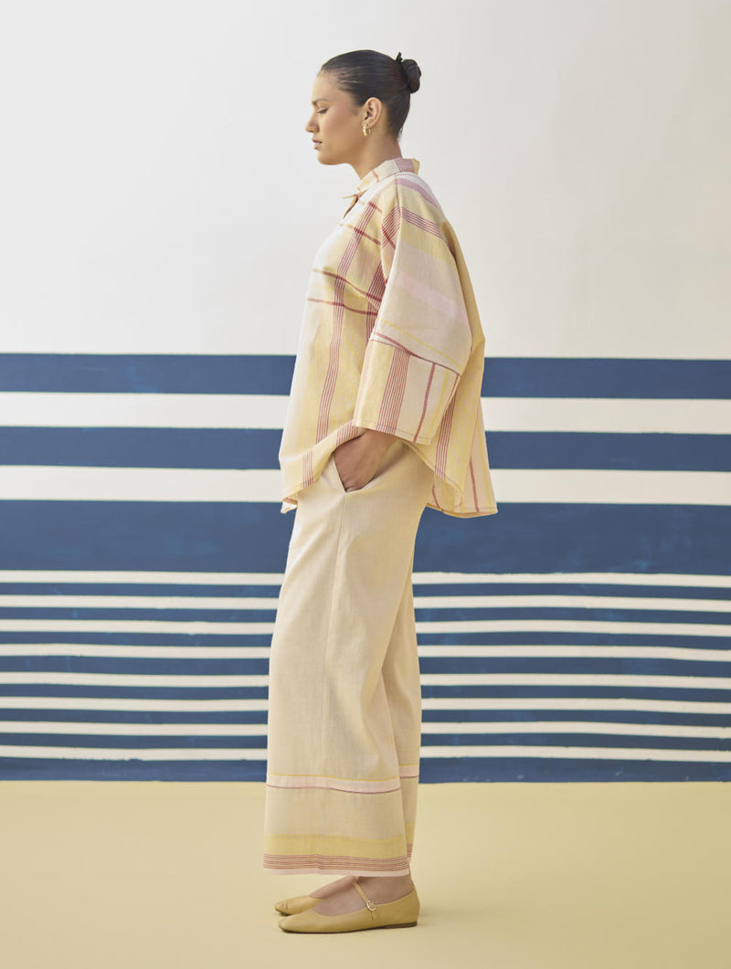 Cara Check Linen Co-ord Set
- Sand linen by Manan in natural color for women in Singapore