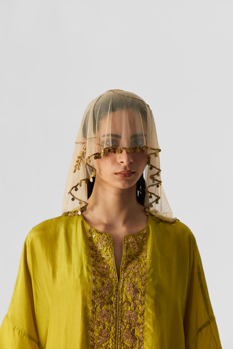 LIME KAFTAN SET silk by Yam for women in Singapore