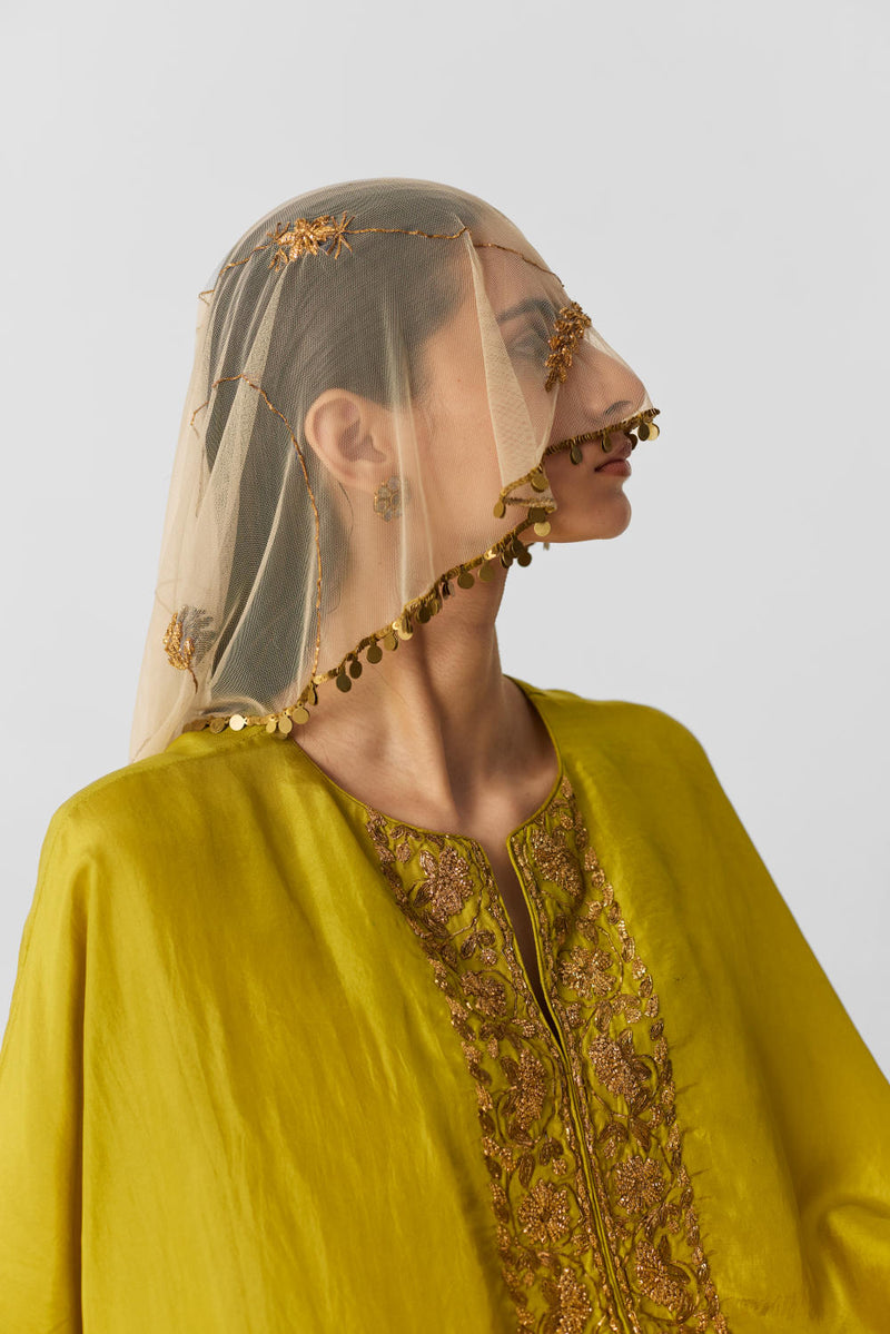 LIME KAFTAN SET silk by Yam for women in Singapore