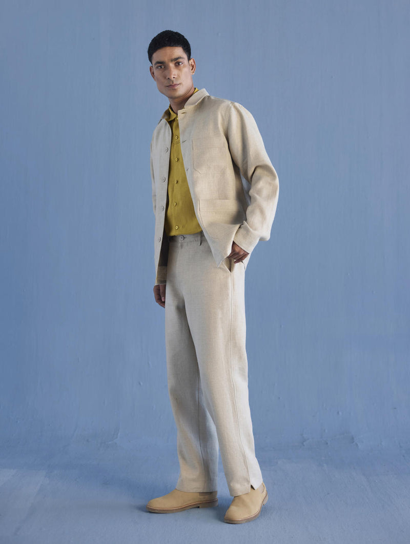 Ansh Forever Linen Shacket - Earth