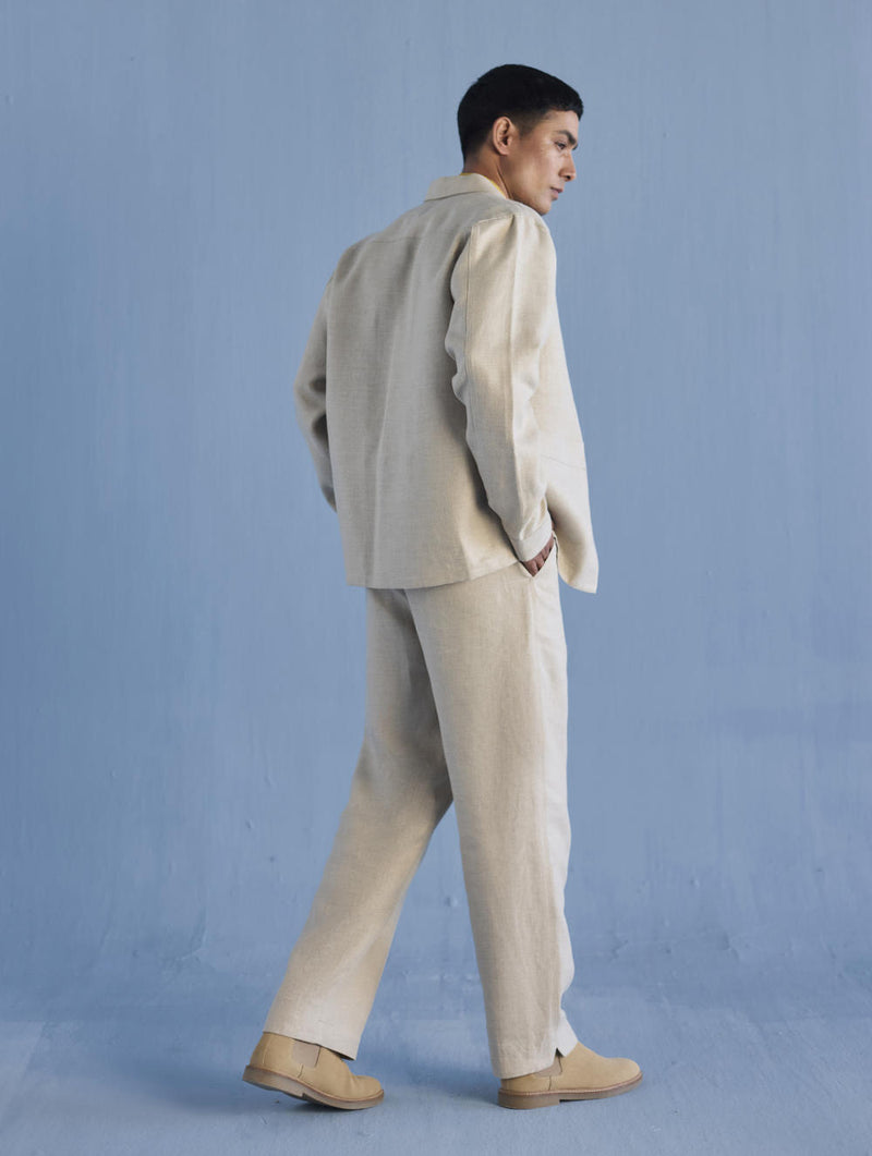 Ansh Forever Linen Shacket - Earth