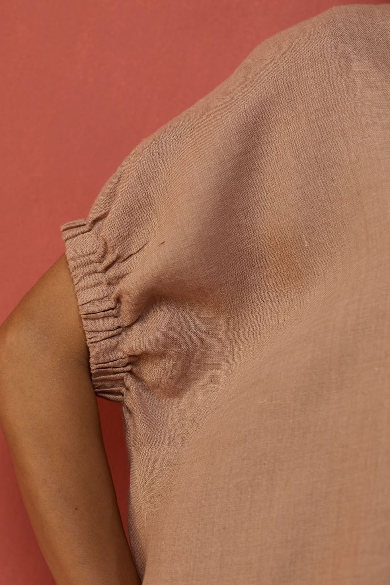 Hoshi Linen Co-ord Set - Dusty Rose by Manan for in Singapore