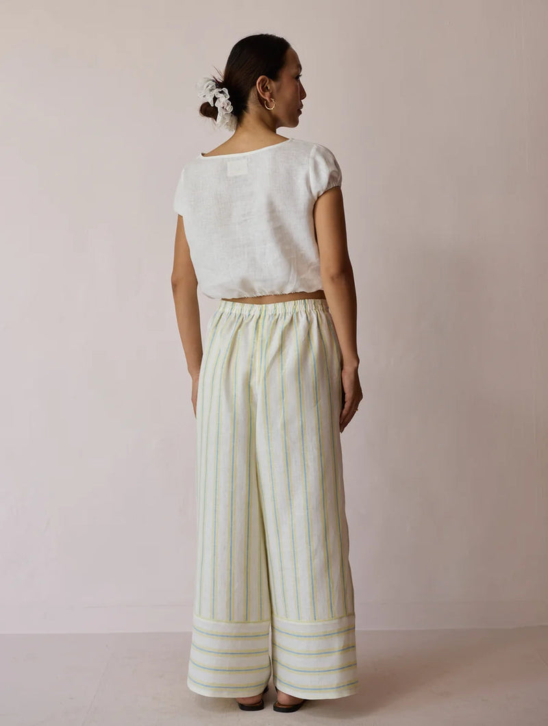 Rimi Linen Co-ord Set-Ivory linen co-ord set by Manan in ivory for women in Singapore