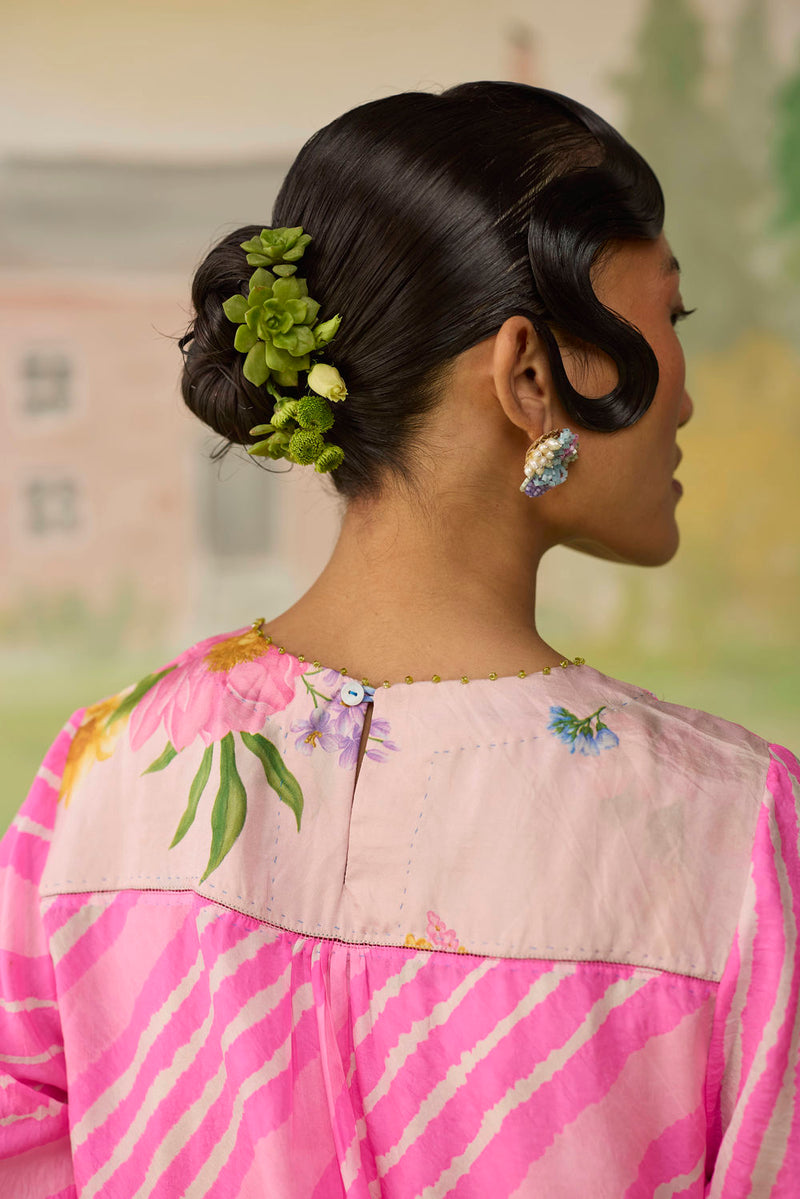 Blush Long Kurta Kurta Set Silk silk co-ord set by Nadiya Paar in pink for women in Singapore
