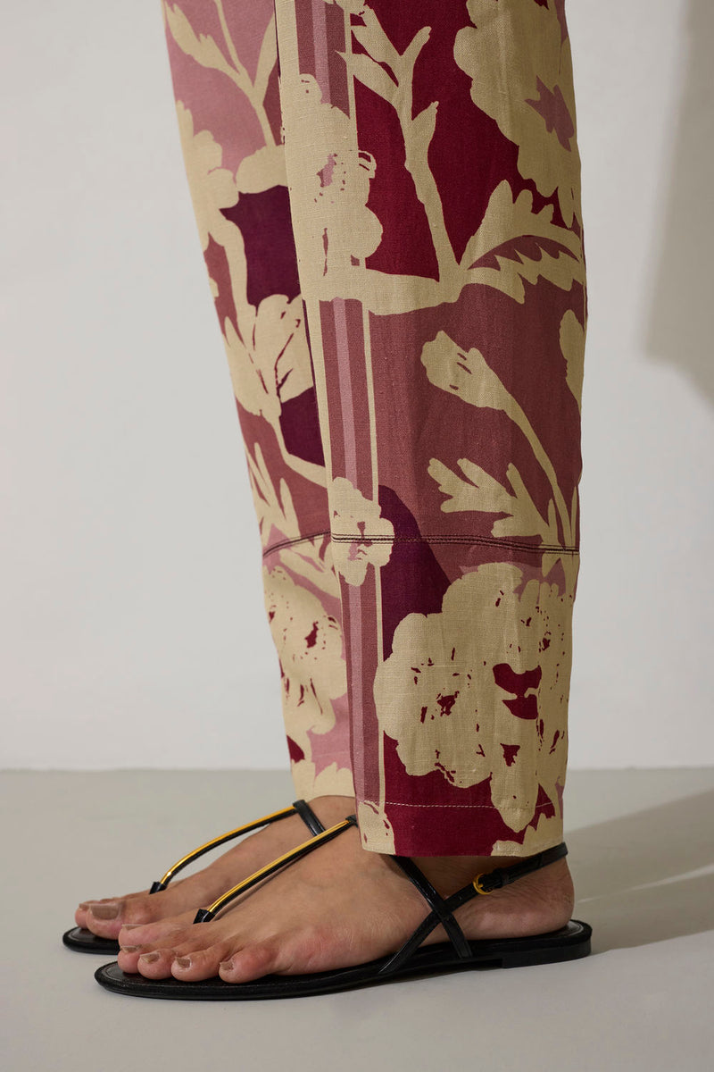 Marigold Overgrowth Set-Pink linen co-ord set by World of SiSa in pink for women in Singapore