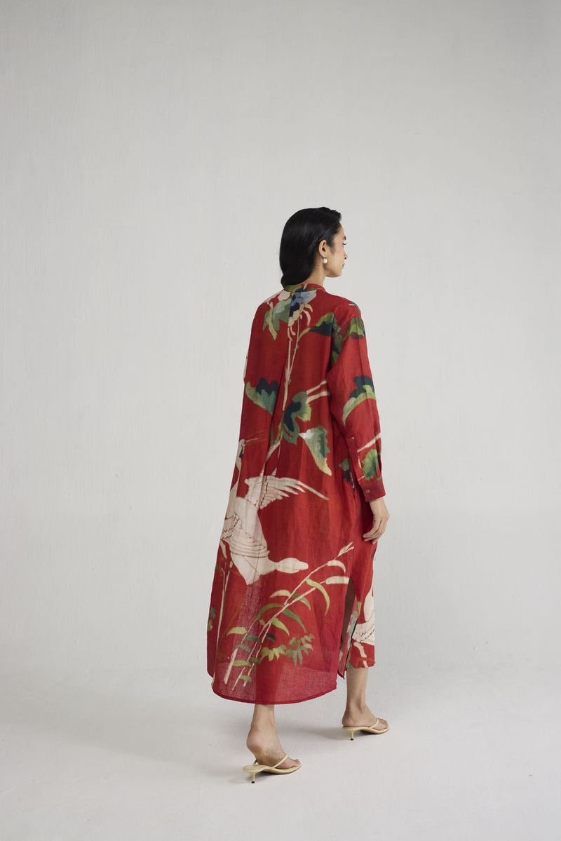 Bara Linen Shirt Dress dress by YAM-ORIENTAL GARDEN SEP'26 for women in Singapore