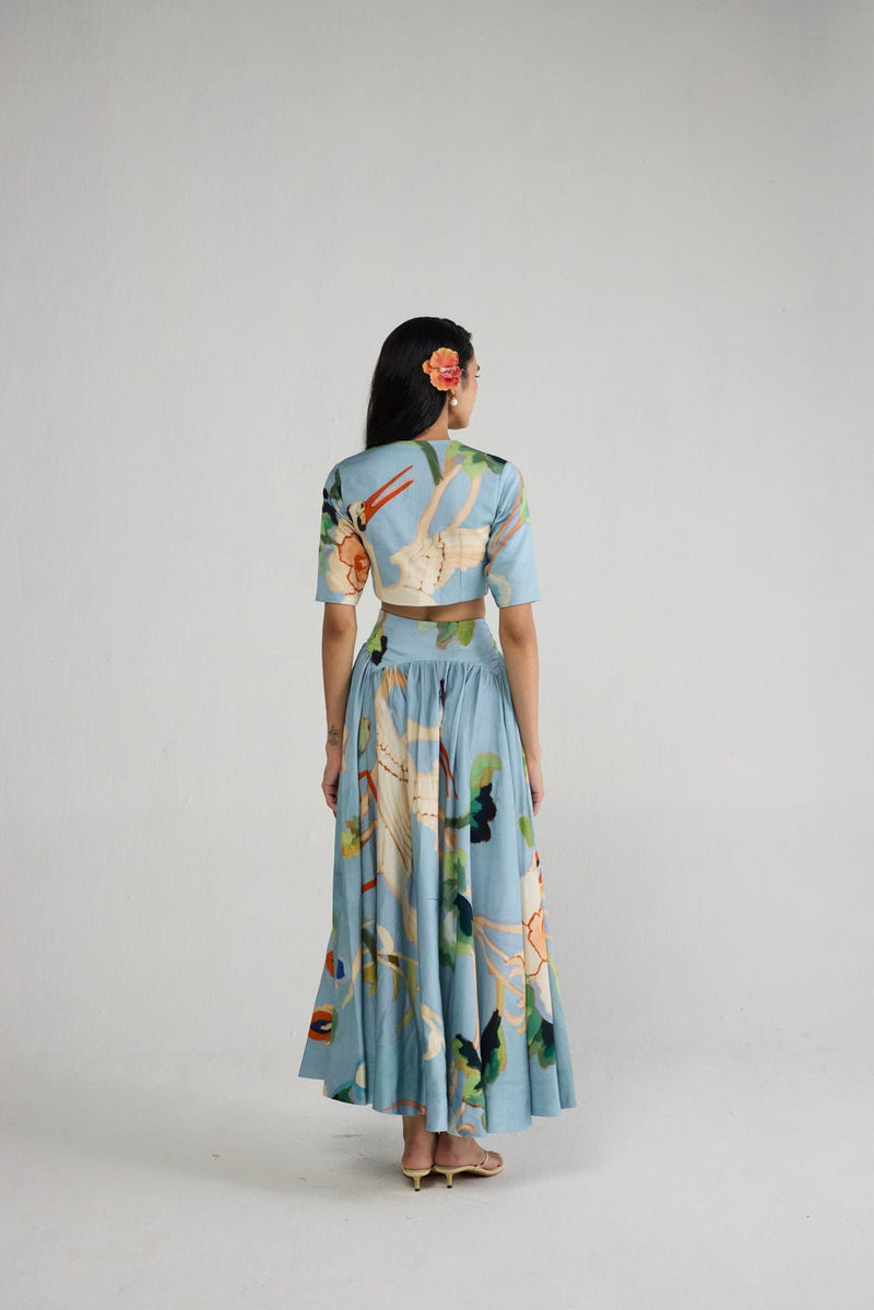 Asagao Blouse & Skirt Set co-ord set by YAM-ORIENTAL GARDEN SEP'26 for women in Singapore
