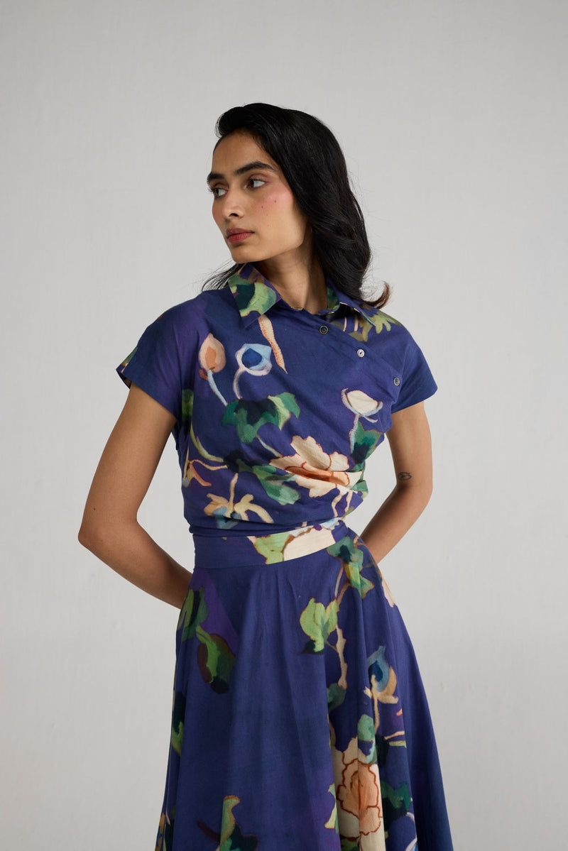 Fuji Side Buttons Dress dress by YAM-ORIENTAL GARDEN SEP'26 for women in Singapore