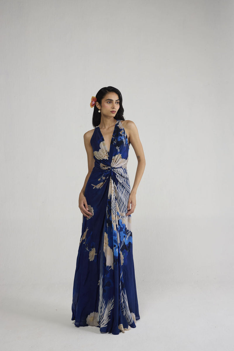 Ren V Neck Draped Dress dress by YAM-ORIENTAL GARDEN SEP'26 for women in Singapore