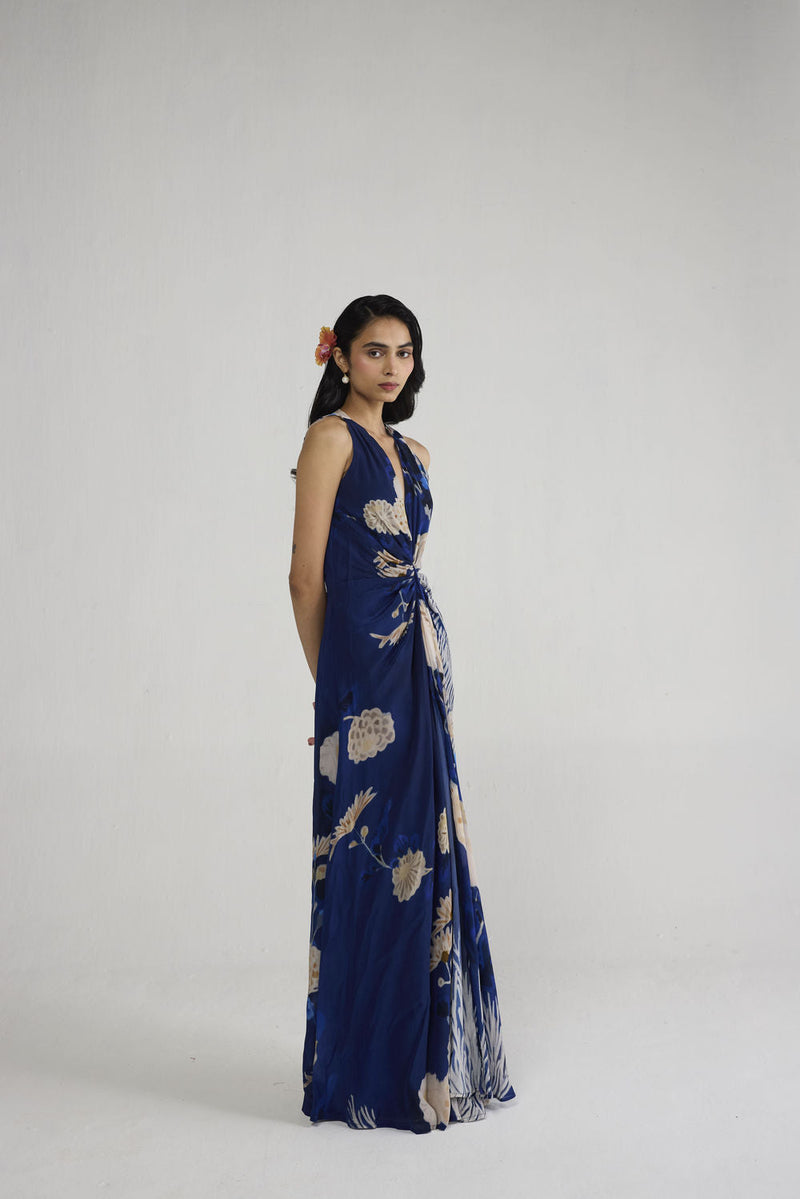 Ren V Neck Draped Dress dress by YAM-ORIENTAL GARDEN SEP'26 for women in Singapore