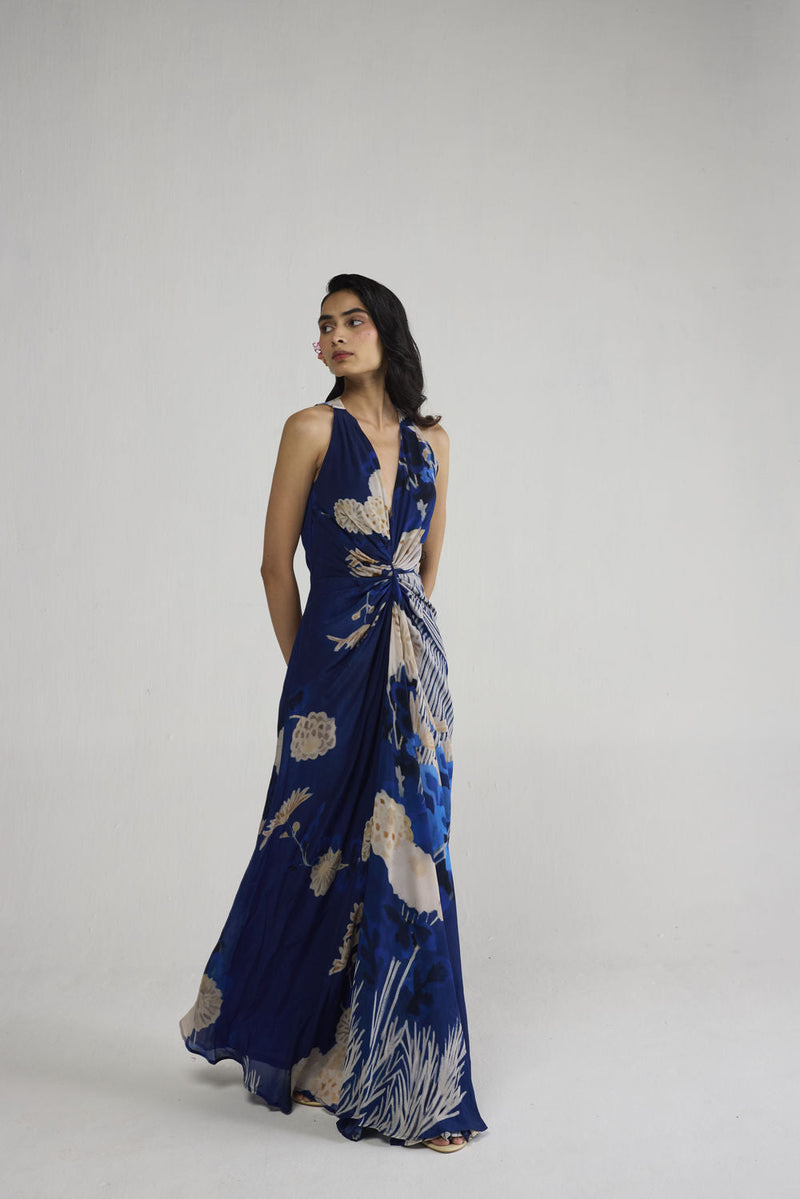 Ren V Neck Draped Dress dress by YAM-ORIENTAL GARDEN SEP'26 for women in Singapore