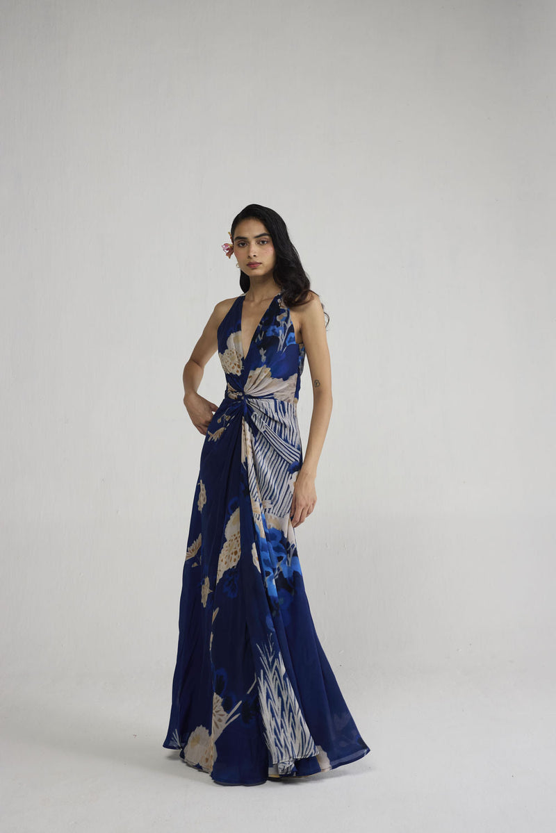 Ren V Neck Draped Dress dress by YAM-ORIENTAL GARDEN SEP'26 for women in Singapore