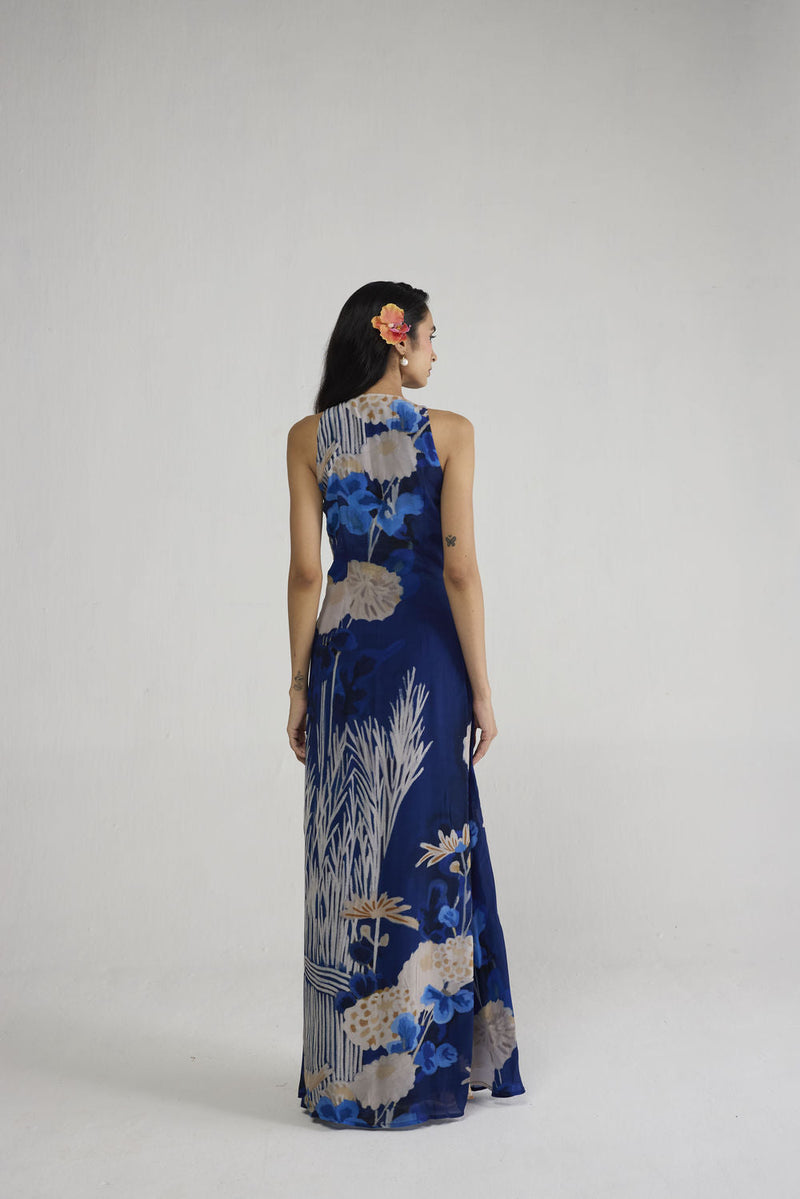 Ren V Neck Draped Dress dress by YAM-ORIENTAL GARDEN SEP'26 for women in Singapore