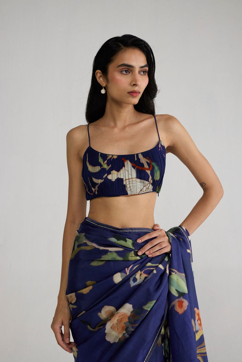 Fuji Crepe Ruched Blouse blouse by YAM-ORIENTAL GARDEN SEP'26 for women in Singapore