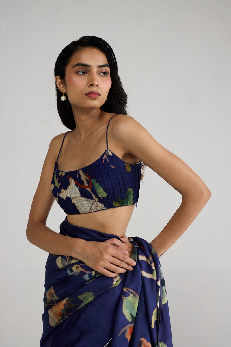Fuji Crepe Ruched Blouse blouse by YAM-ORIENTAL GARDEN SEP'26 for women in Singapore
