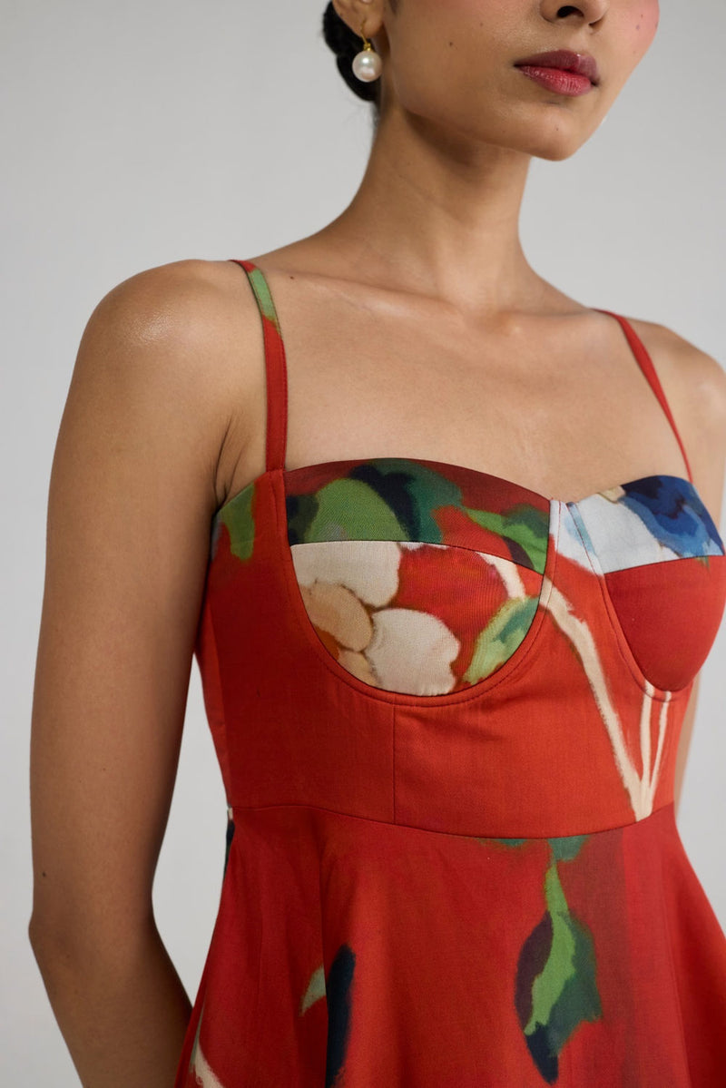 Bara Flared Bralette Dress dress by YAM-ORIENTAL GARDEN SEP'26 for women in Singapore