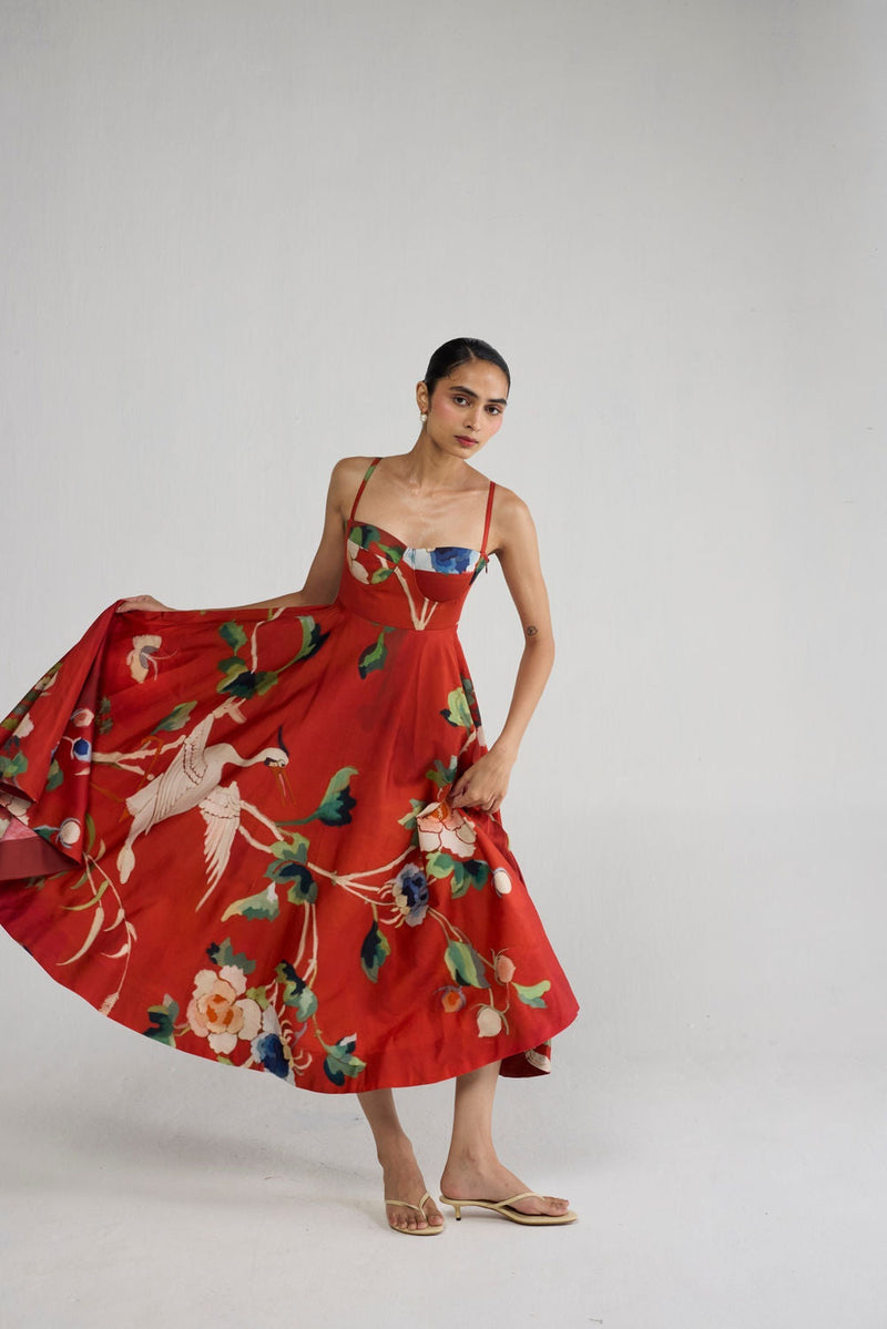 Bara Flared Bralette Dress dress by YAM-ORIENTAL GARDEN SEP'26 for women in Singapore