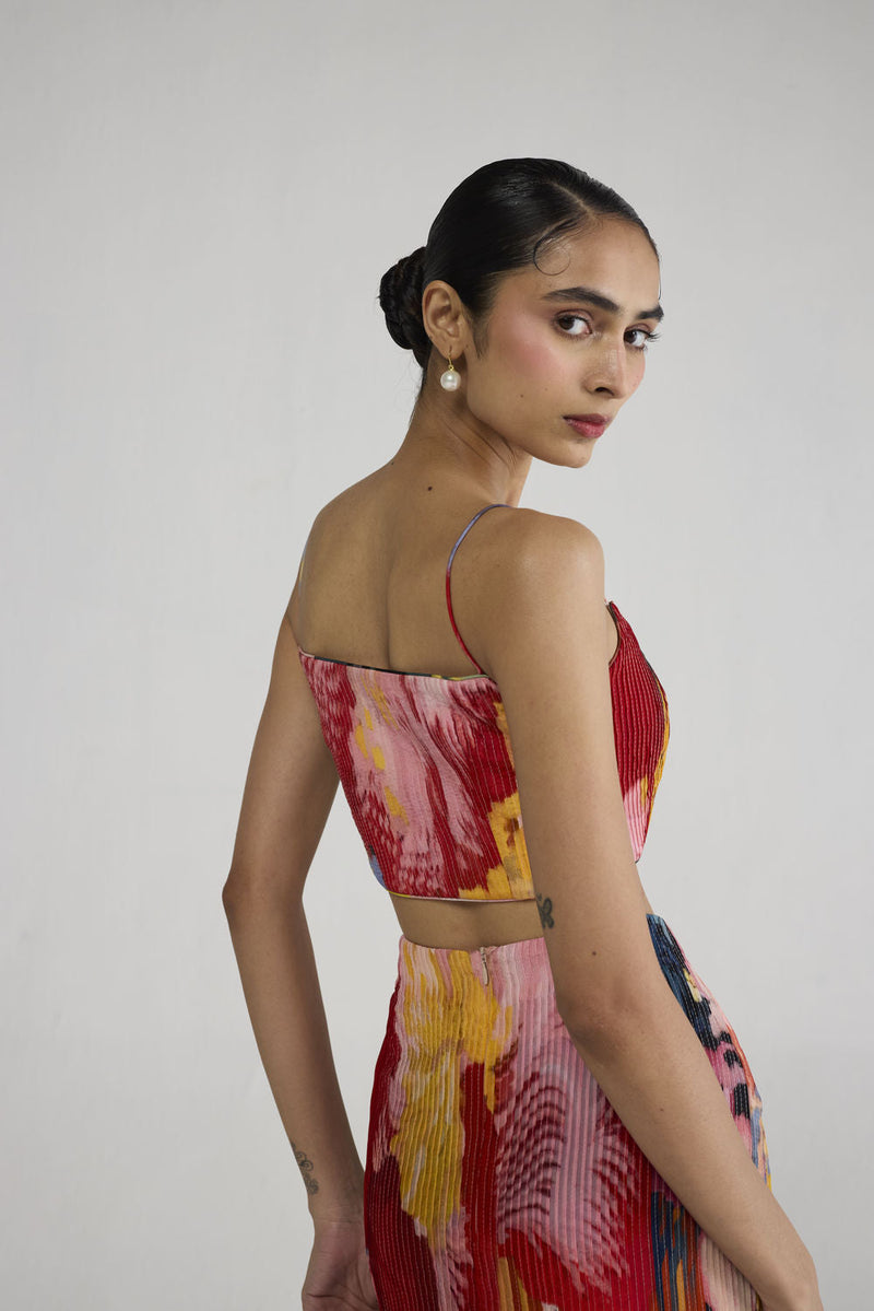 Obu Pintucks Blouse & Pintucks Skirt co-ord set by YAM-ORIENTAL GARDEN SEP'26 for women in Singapore