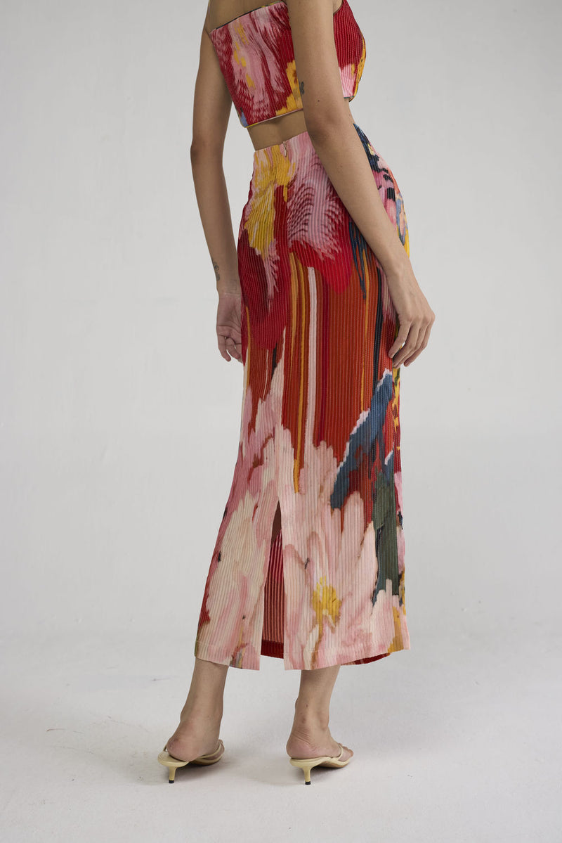Obu Pintucks Blouse & Pintucks Skirt co-ord set by YAM-ORIENTAL GARDEN SEP'26 for women in Singapore