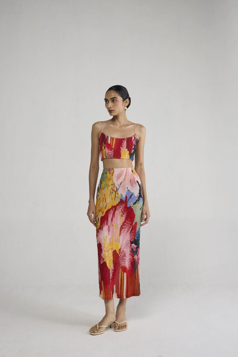Obu Pintucks Blouse & Pintucks Skirt co-ord set by YAM-ORIENTAL GARDEN SEP'26 for women in Singapore