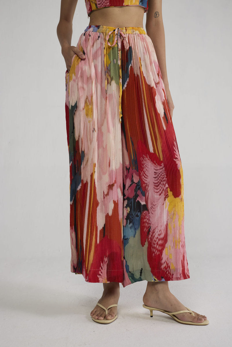 Obu Pintucks Flared Pants pant/trouser by YAM-ORIENTAL GARDEN SEP'26 for women in Singapore