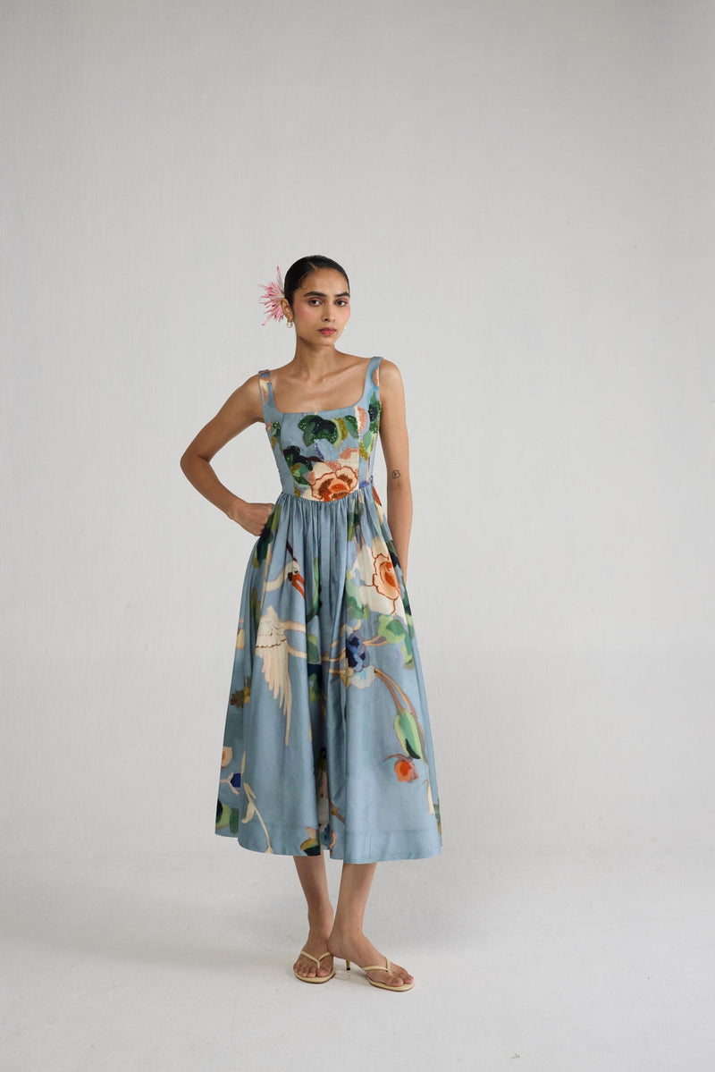 Assagao Embroidered Dress dress by YAM-ORIENTAL GARDEN SEP'26 for women in Singapore