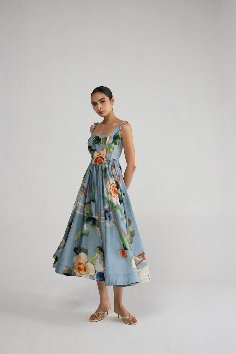 Assagao Embroidered Dress dress by YAM-ORIENTAL GARDEN SEP'26 for women in Singapore